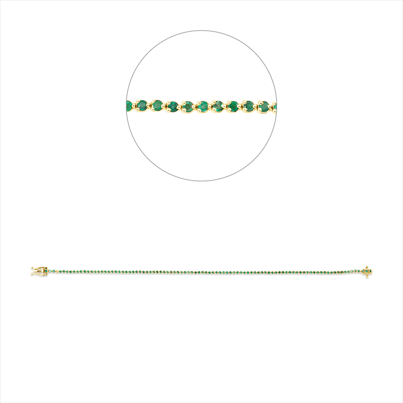 Armband mit Smaragd  aus 750/-18 Karat Gelbgold  