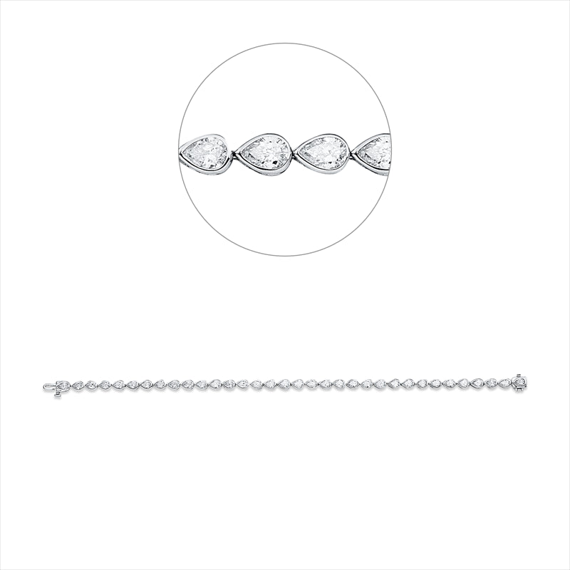 Armband    aus 750/-18 Karat Weißgold mit 34 Diamanten 4