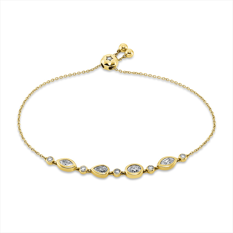 Armband    aus 585/-14 Karat Gelbgold mit 11 Diamanten 1