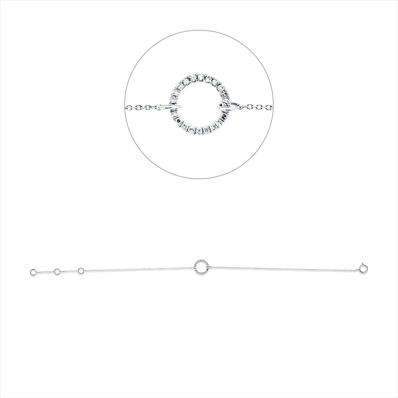 Armband    aus 750/-18 Karat Weißgold mit 22 Diamanten 0