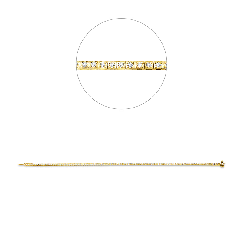 Armband    aus 750/-18 Karat Gelbgold mit 87 Diamanten 0