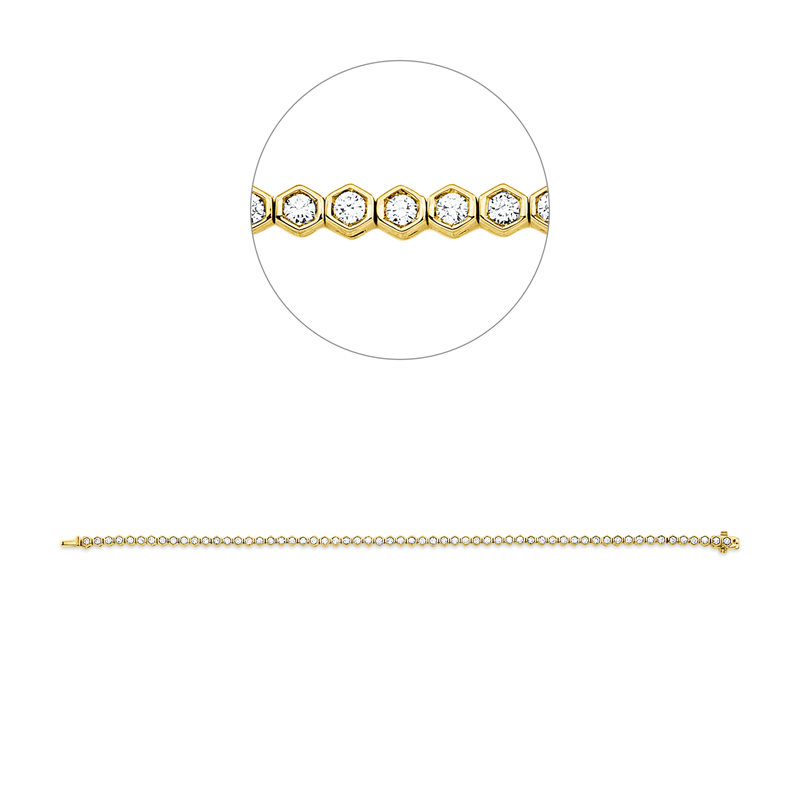 Armband    aus 750/-18 Karat Gelbgold mit 71 Diamanten 1