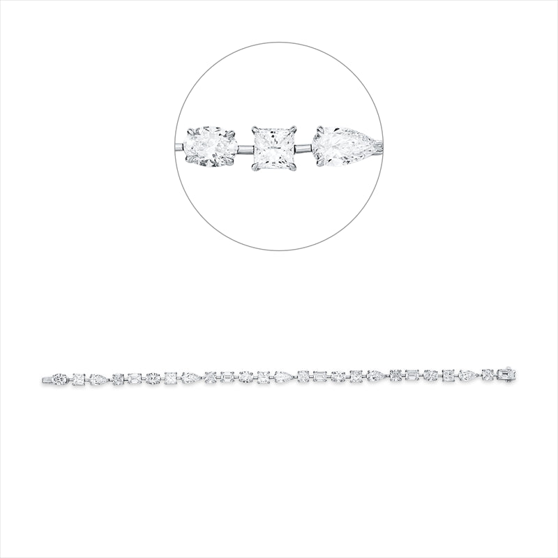 Armband    aus 750/-18 Karat Weißgold mit 25 Diamanten 12