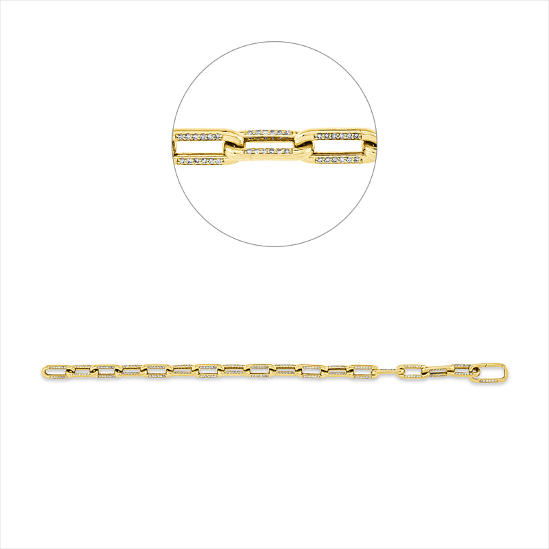 Armband    aus 750/-18 Karat Gelbgold mit 420 Diamanten 1