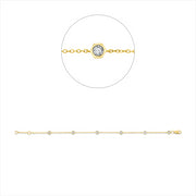 Armband    aus 750/-18 Karat Gelbgold mit 6 Diamanten 0