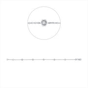 Armband    aus 750/-18 Karat Weißgold mit 6 Diamanten 0