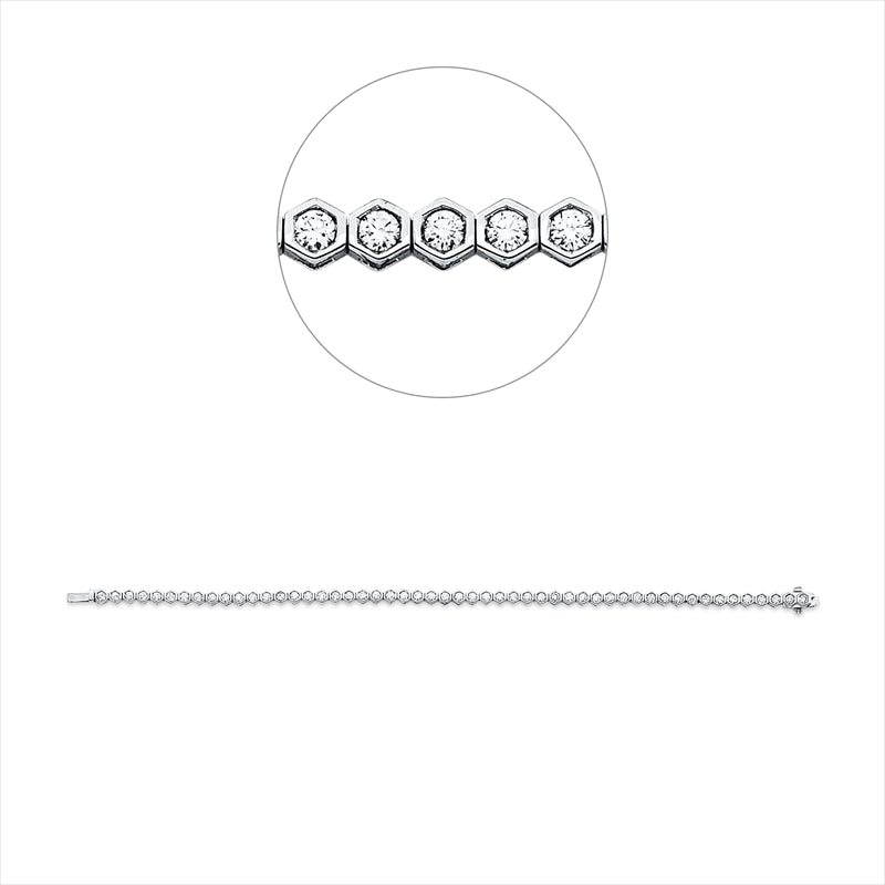 Armband    aus 750/-18 Karat Weißgold mit 52 Diamanten 2