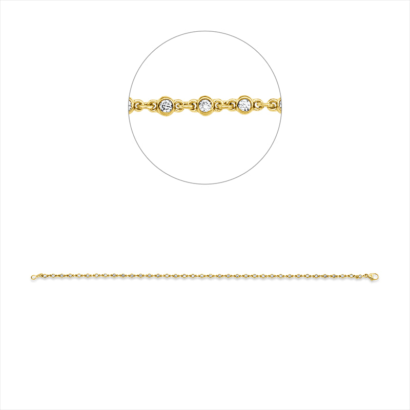 Armband    aus 750/-18 Karat Gelbgold mit 38 Diamanten 0