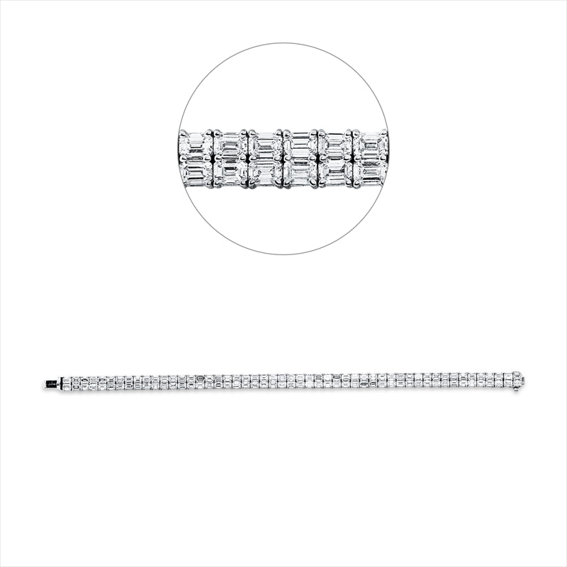 Armband    aus 750/-18 Karat Weißgold mit 102 Diamanten 11