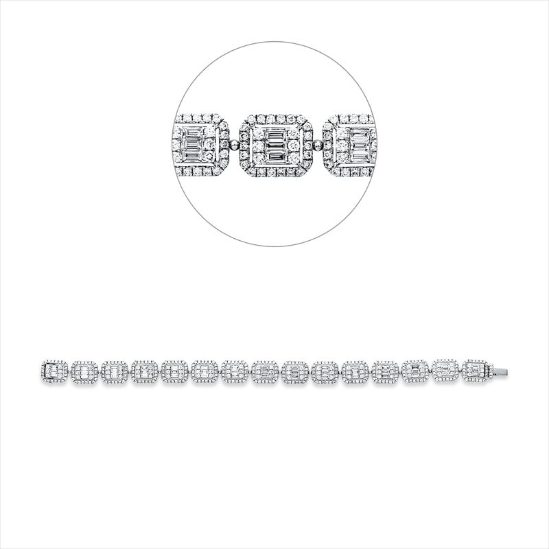 Armband    aus 750/-18 Karat Weißgold mit 470 Diamanten 5