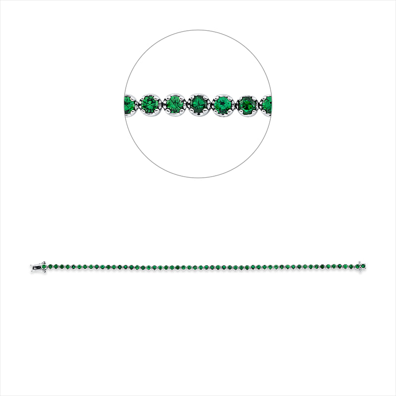 Armband mit Tsavorith  aus 750/-18 Karat Weißgold  