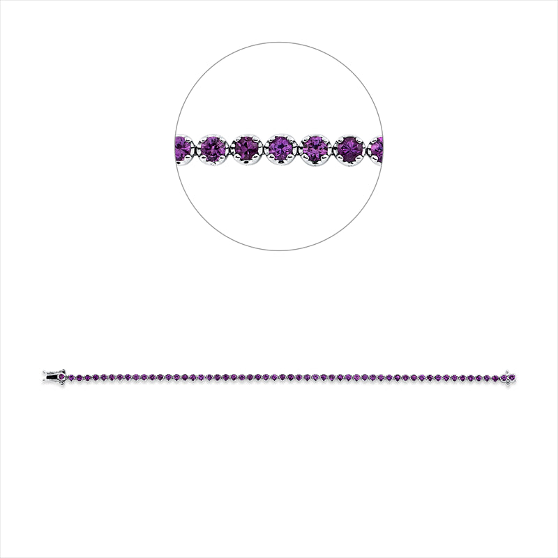 Armband mit Saphir  aus 750/-18 Karat Weißgold  