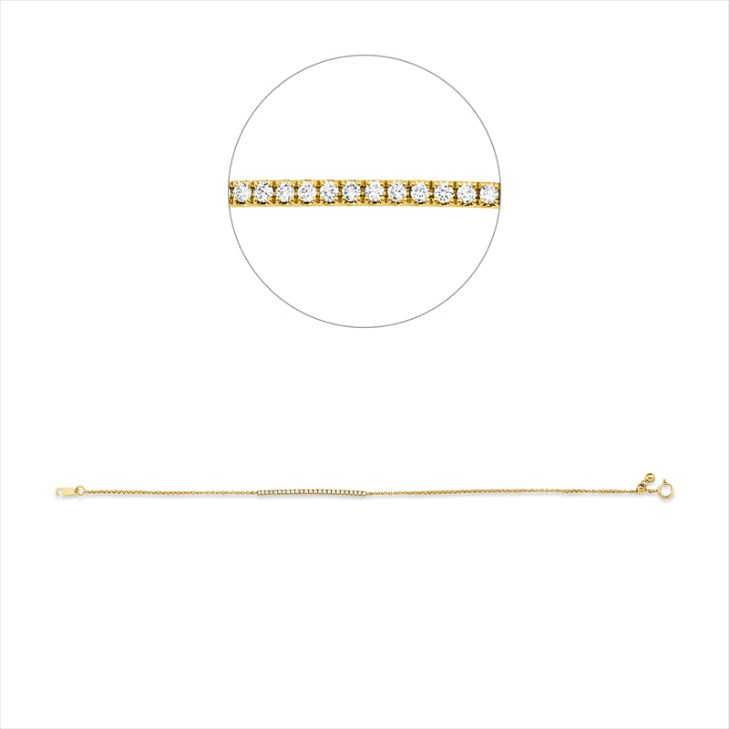 Armband    aus 750/-18 Karat Gelbgold mit 25 Diamanten 0