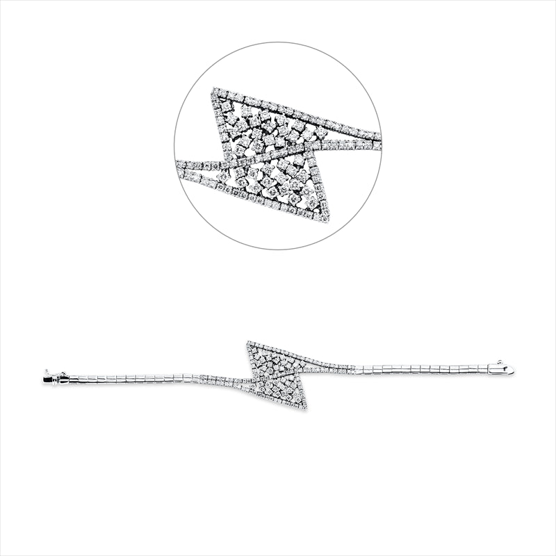 Armband    aus 750/-18 Karat Weißgold mit 142 Diamanten 3