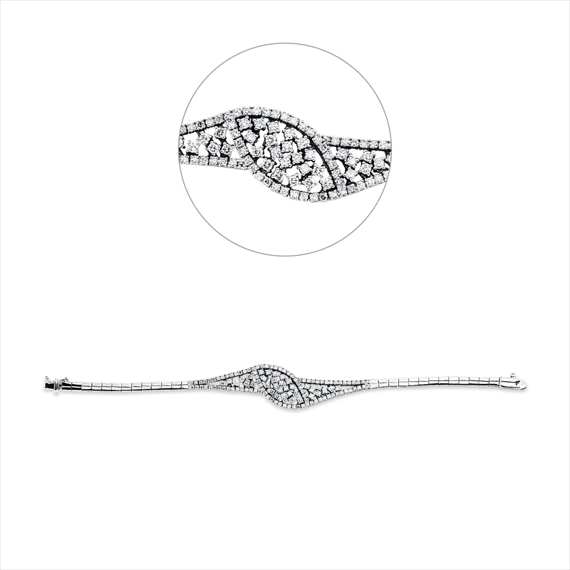 Armband    aus 750/-18 Karat Weißgold mit 125 Diamanten 2