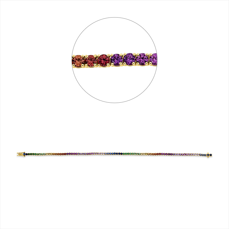 Armband mit Saphir  aus 750/-18 Karat Rotgold  