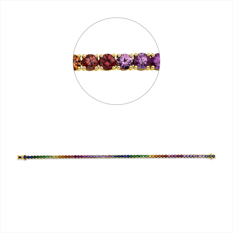 Armband mit Saphir  aus 750/-18 Karat Rotgold  