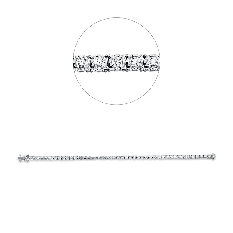 Armband    aus 750/-18 Karat Weißgold mit 48 Diamanten 2