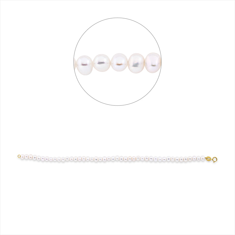 Armband   mit Süßwasserperle aus 750/-18 Karat Gelbgold  