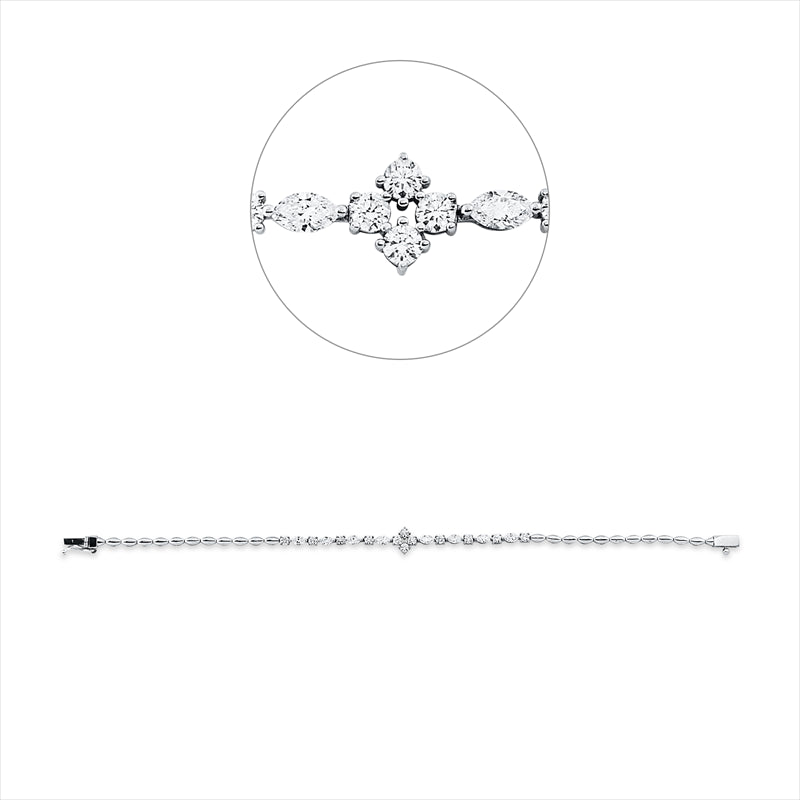 Armband    aus 750/-18 Karat Weißgold mit 20 Diamanten 1