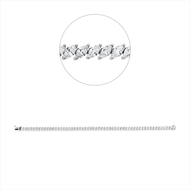 Armband    aus 750/-18 Karat Weißgold mit 57 Diamanten 5