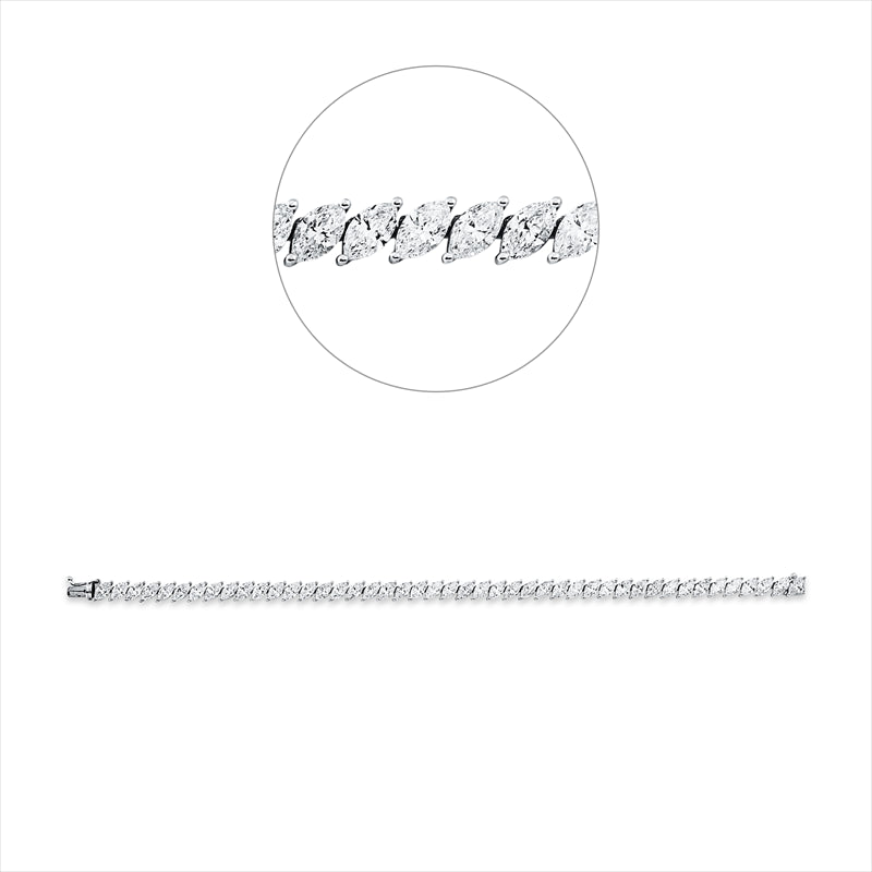 Armband    aus 750/-18 Karat Weißgold mit 45 Diamanten 9