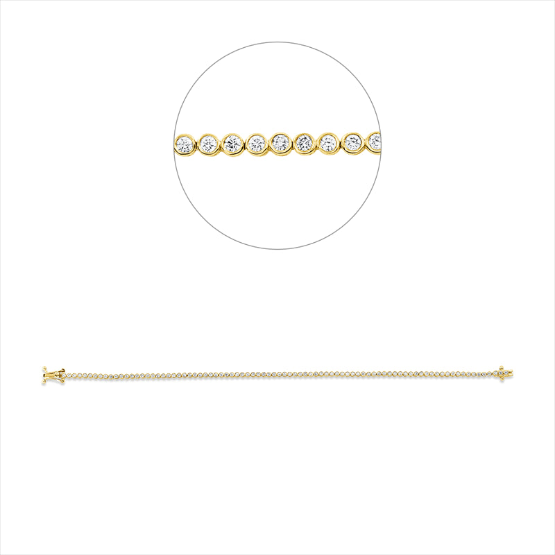 Armband    aus 750/-18 Karat Gelbgold mit 85 Diamanten 1