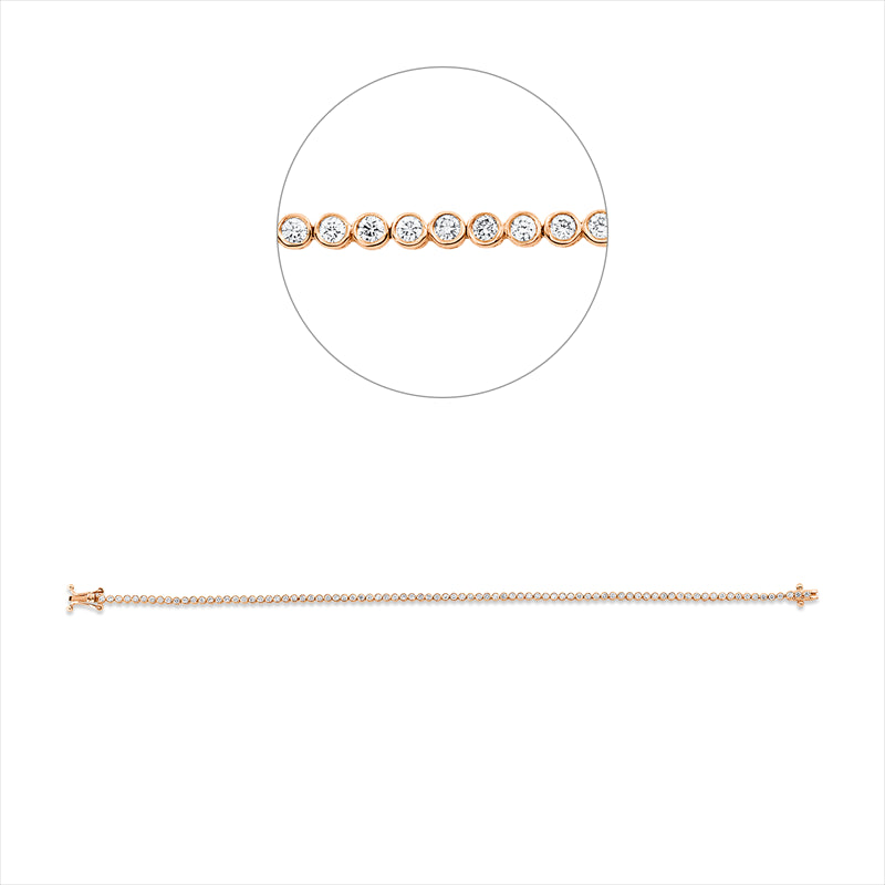 Armband    aus 750/-18 Karat Rotgold mit 85 Diamanten 1