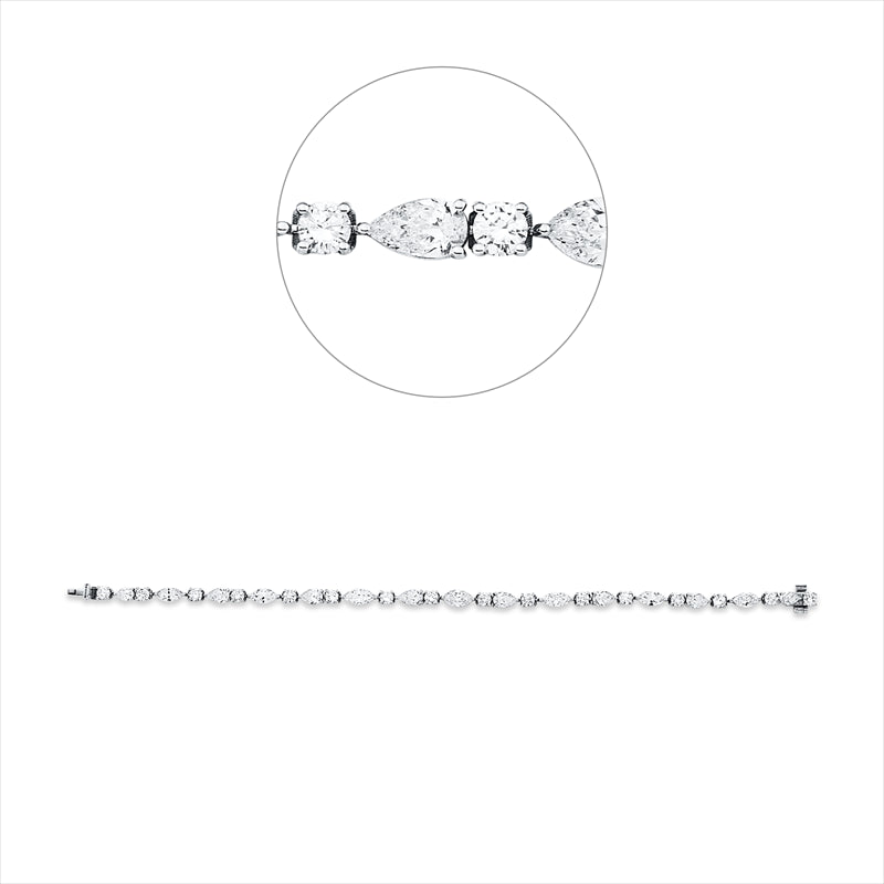 Armband    aus 750/-18 Karat Weißgold mit 31 Diamanten 6