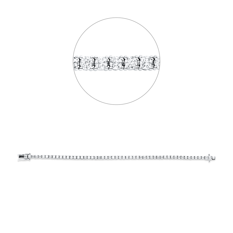 Armband    aus 750/-18 Karat Weißgold mit 54 Diamanten 3