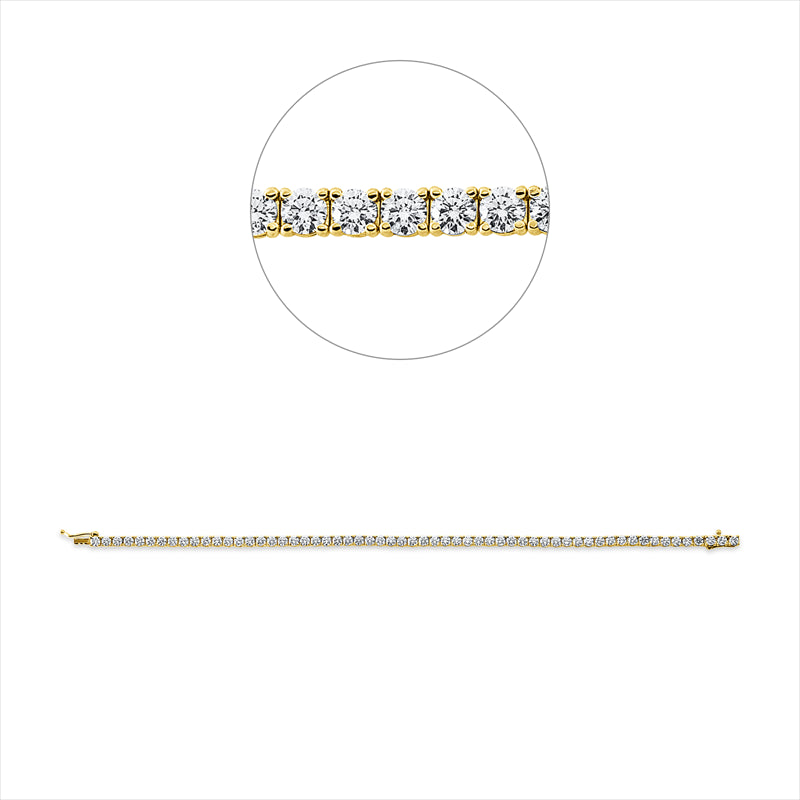 Armband    aus 750/-18 Karat Gelbgold mit 64 Diamanten 3