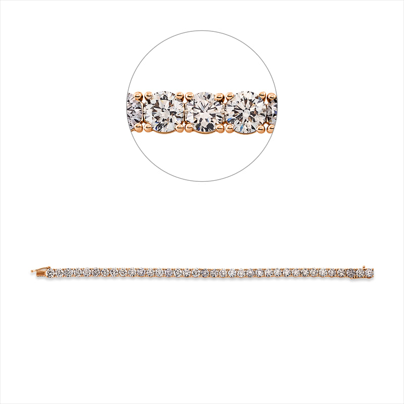 Armband    aus 750/-18 Karat Rotgold mit 36 Diamanten 15
