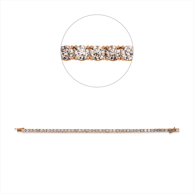 Armband    aus 750/-18 Karat Rotgold mit 45 Diamanten 8