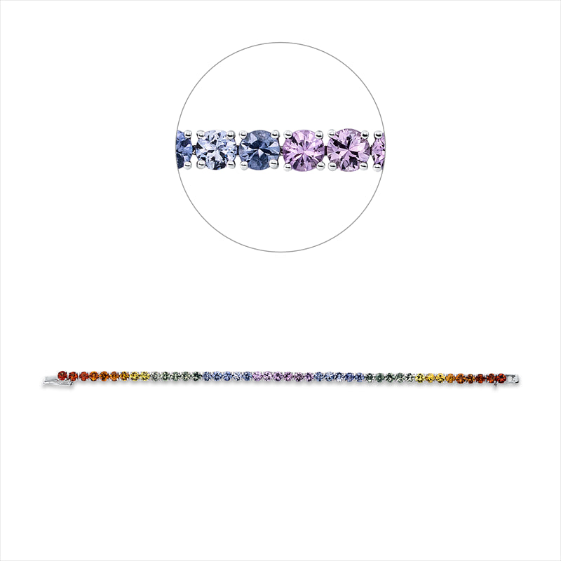 Armband mit Saphir  aus 585/-14 Karat Weißgold  