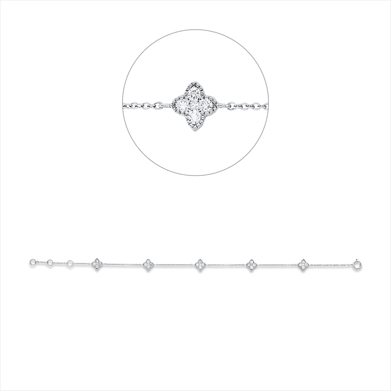 Armband    aus 750/-18 Karat Weißgold mit 25 Diamanten 0