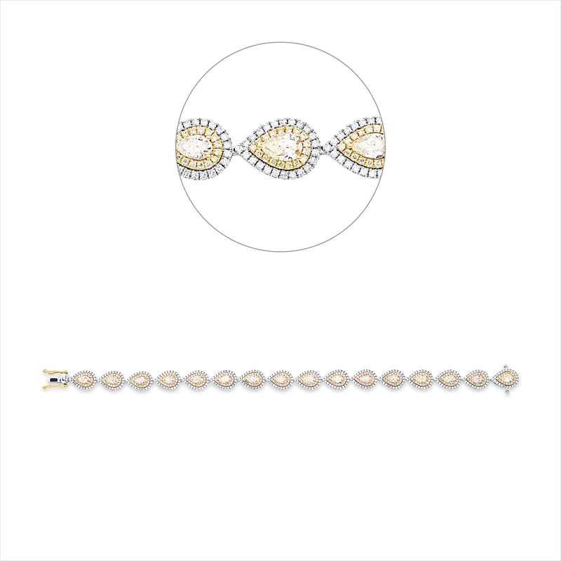 Armband    aus 950/-Platin Gelbgold Platin 950 mit 656 Diamanten 5