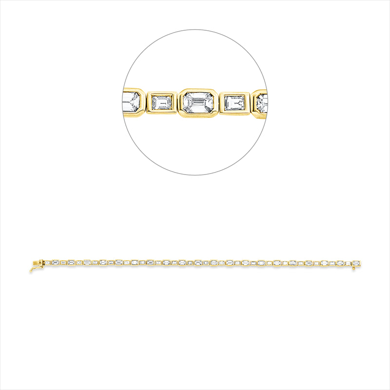 Armband    aus 750/-18 Karat Gelbgold mit 40 Diamanten 3