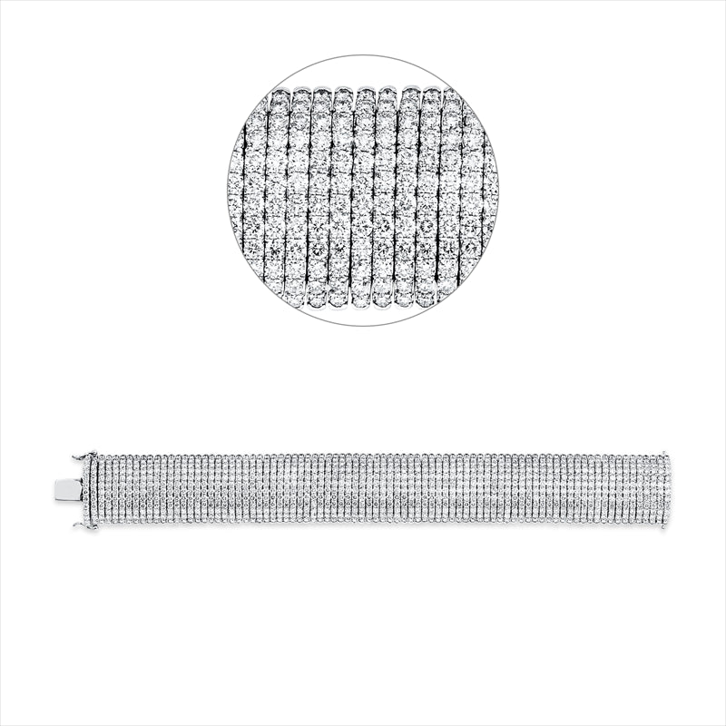 Armband    aus 750/-18 Karat Weißgold mit 1020 Diamanten 25