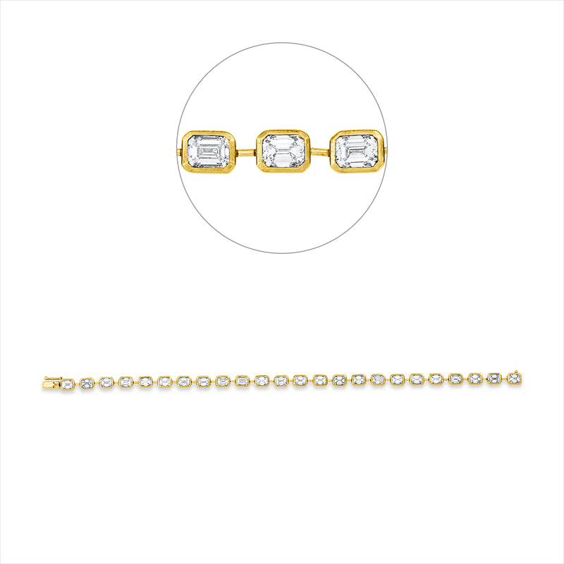 Armband    aus 750/-18 Karat Gelbgold mit 24 Diamanten 7