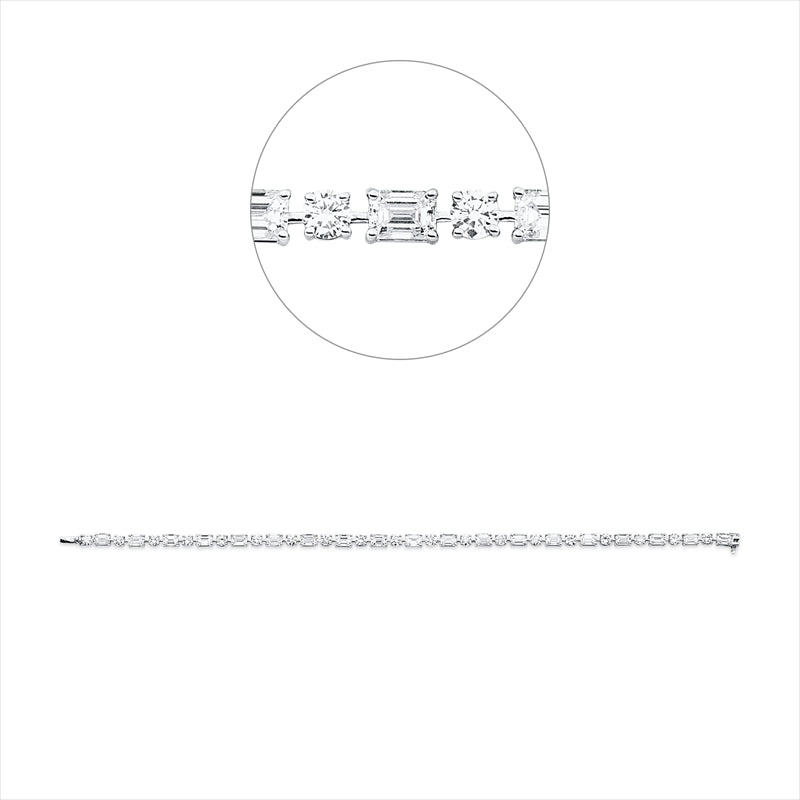 Armband    aus 750/-18 Karat Weißgold mit 38 Diamanten 7
