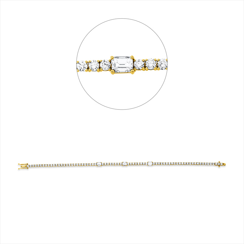 Armband    aus 750/-18 Karat Gelbgold mit 73 Diamanten 3