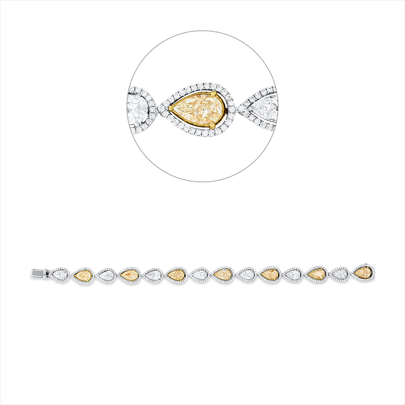 Armband    aus 750/-18 Karat Weißgold / Gelbgold mit 378 Diamanten 14