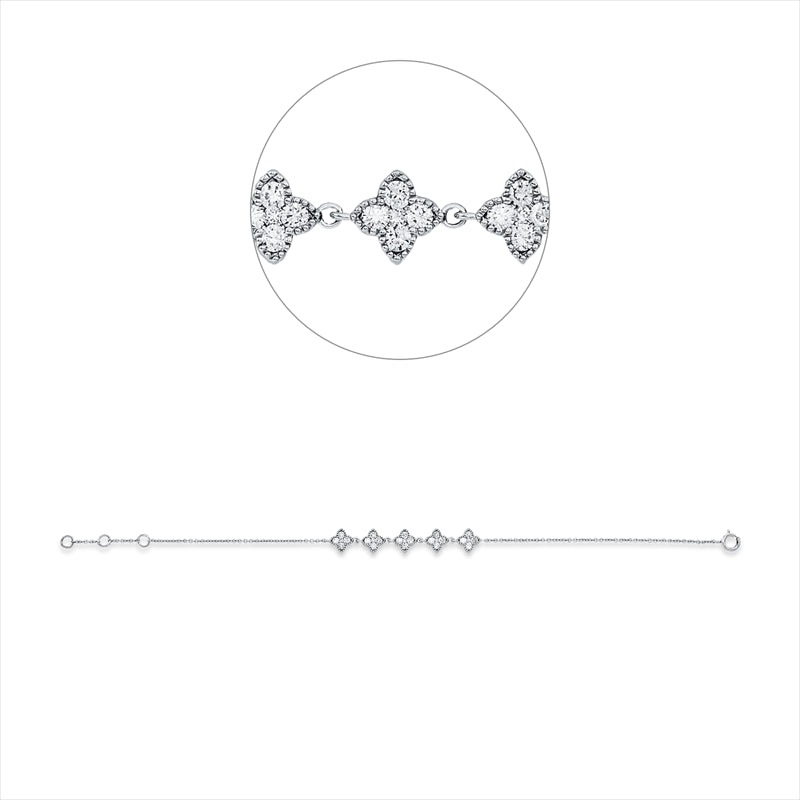 Armband    aus 750/-18 Karat Weißgold mit 25 Diamanten 0