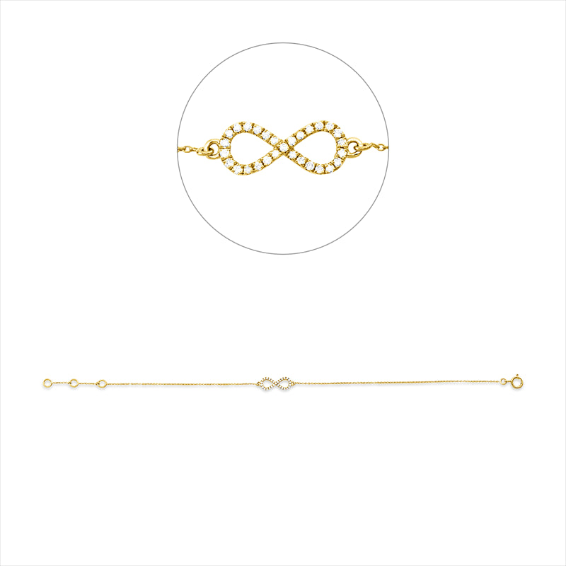 Armband    aus 750/-18 Karat Gelbgold mit 29 Diamanten 0