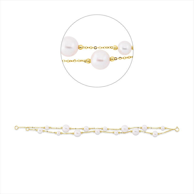 Armband   mit Zuchtperle aus 750/-18 Karat Gelbgold  