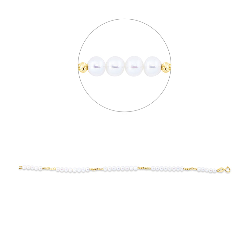 Armband   mit Süßwasserperle aus 750/-18 Karat Gelbgold  
