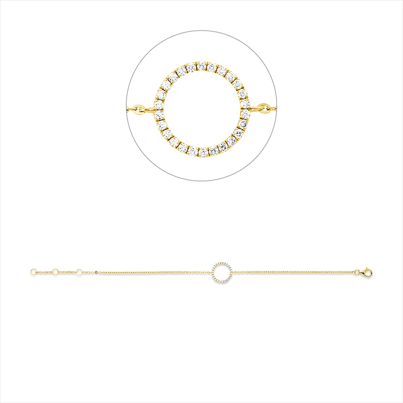 Armband    aus 750/-18 Karat Gelbgold mit 26 Diamanten 0