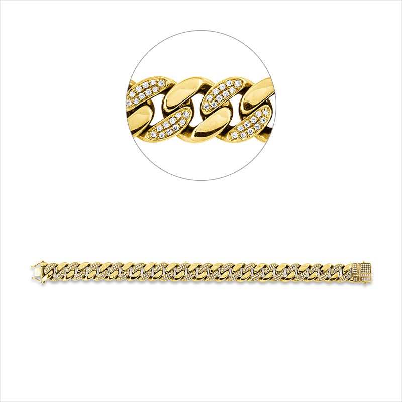 Armband    aus 750/-18 Karat Gelbgold / Weißgold mit 344 Diamanten 2 ct
