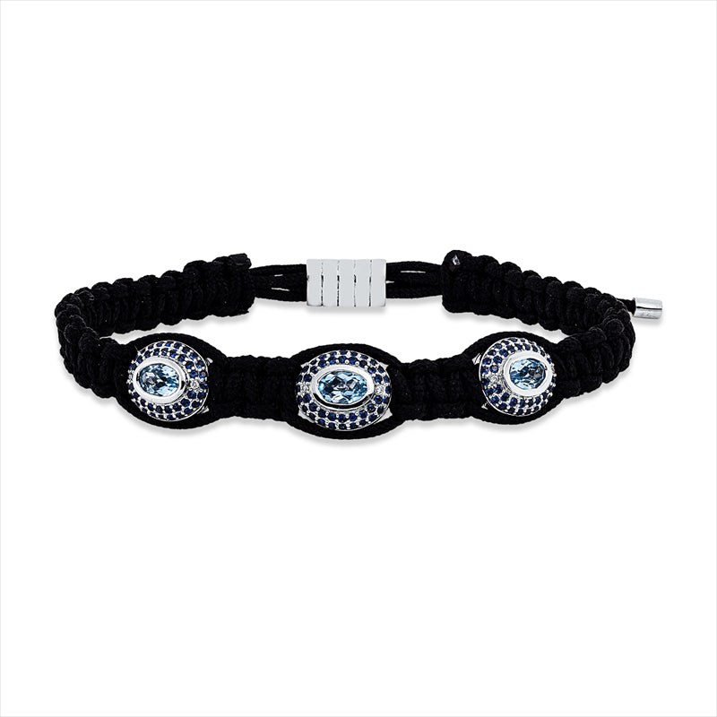 Armband mit Saphir  aus 750/-18 Karat Weißgold mit 6 Diamanten 0