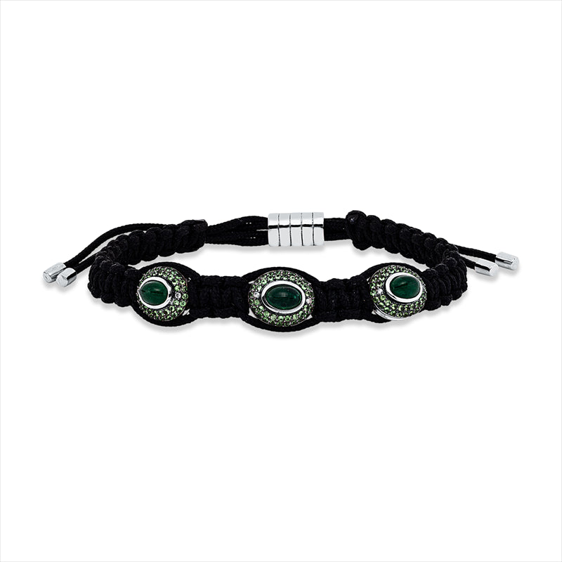 Armband mit Tsavorith  aus 750/-18 Karat Weißgold mit 6 Diamanten 0